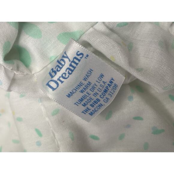 Vintage Baby Dreams Crib Comforter Quilt Blanket White Safari Green Pastel *READ - Picture 10 of 12